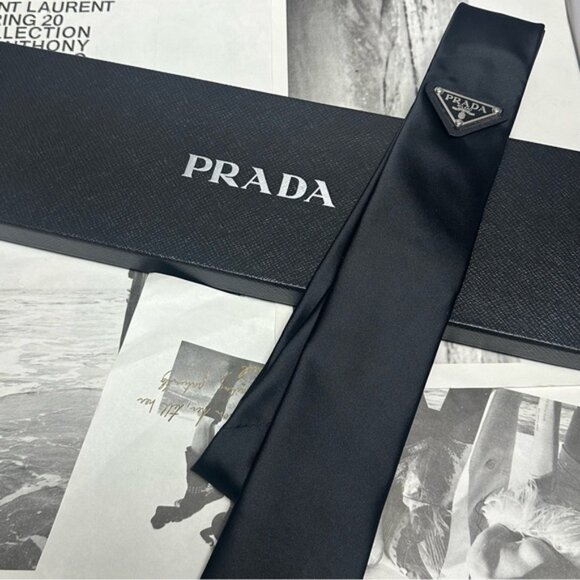 PRADA Black Tie With Box - Picture 1 of 9